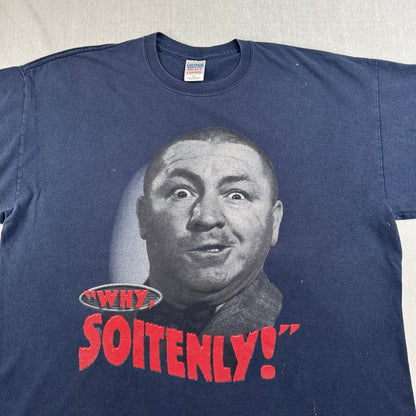90s 3バカ大将 コメディ Tシャツ The Three Stooges why soitenly ネイビー 2XL 三バカ 映画 m-u-2505-045