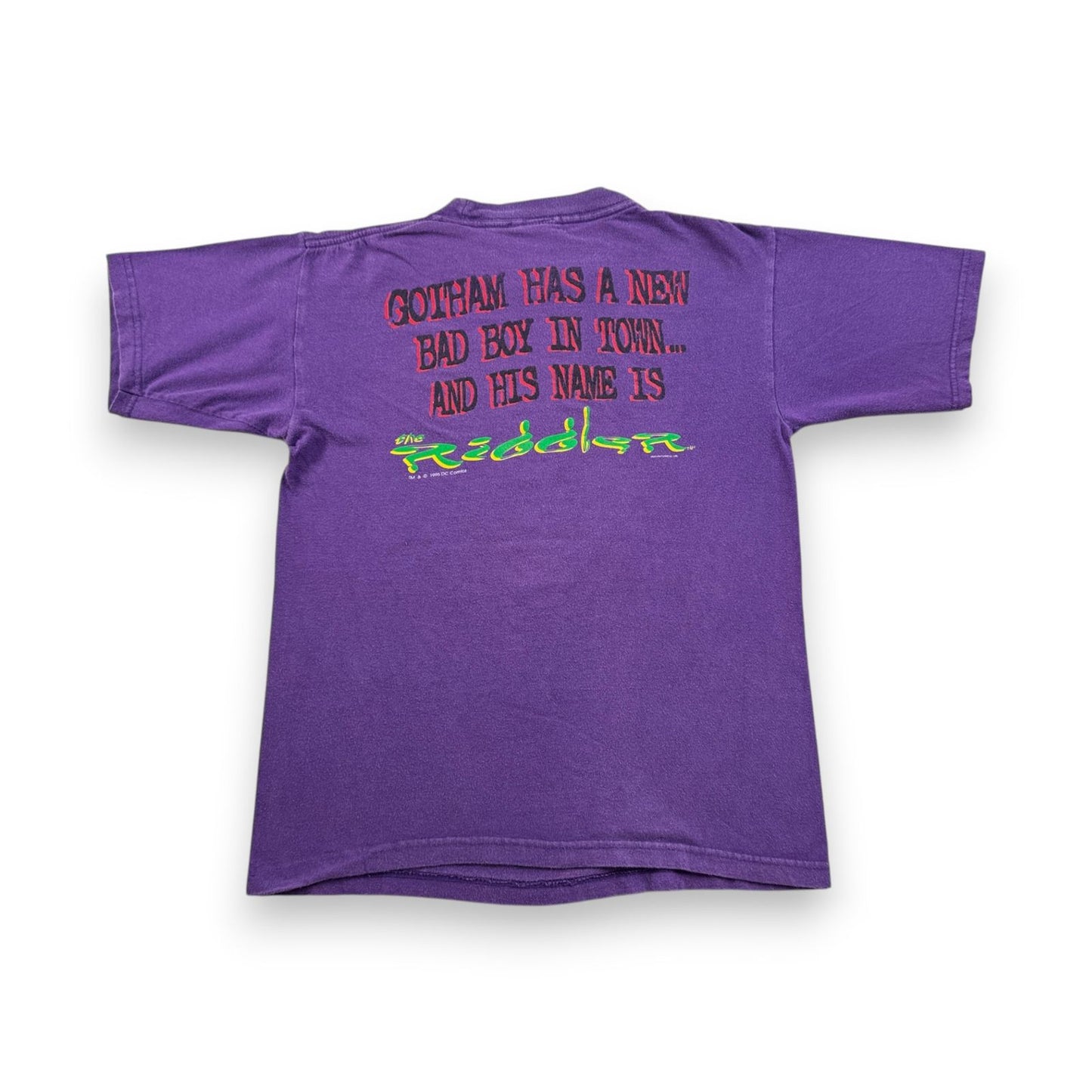 90s バッドマン batman forever 1995 リドラー DCコミックス キャラクター 紫 Tシャツ m-u-2505-048