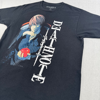 00s DEATH NOTE デスノート エル りんご Tシャツ 映画T 黒 M m-u-2505-051