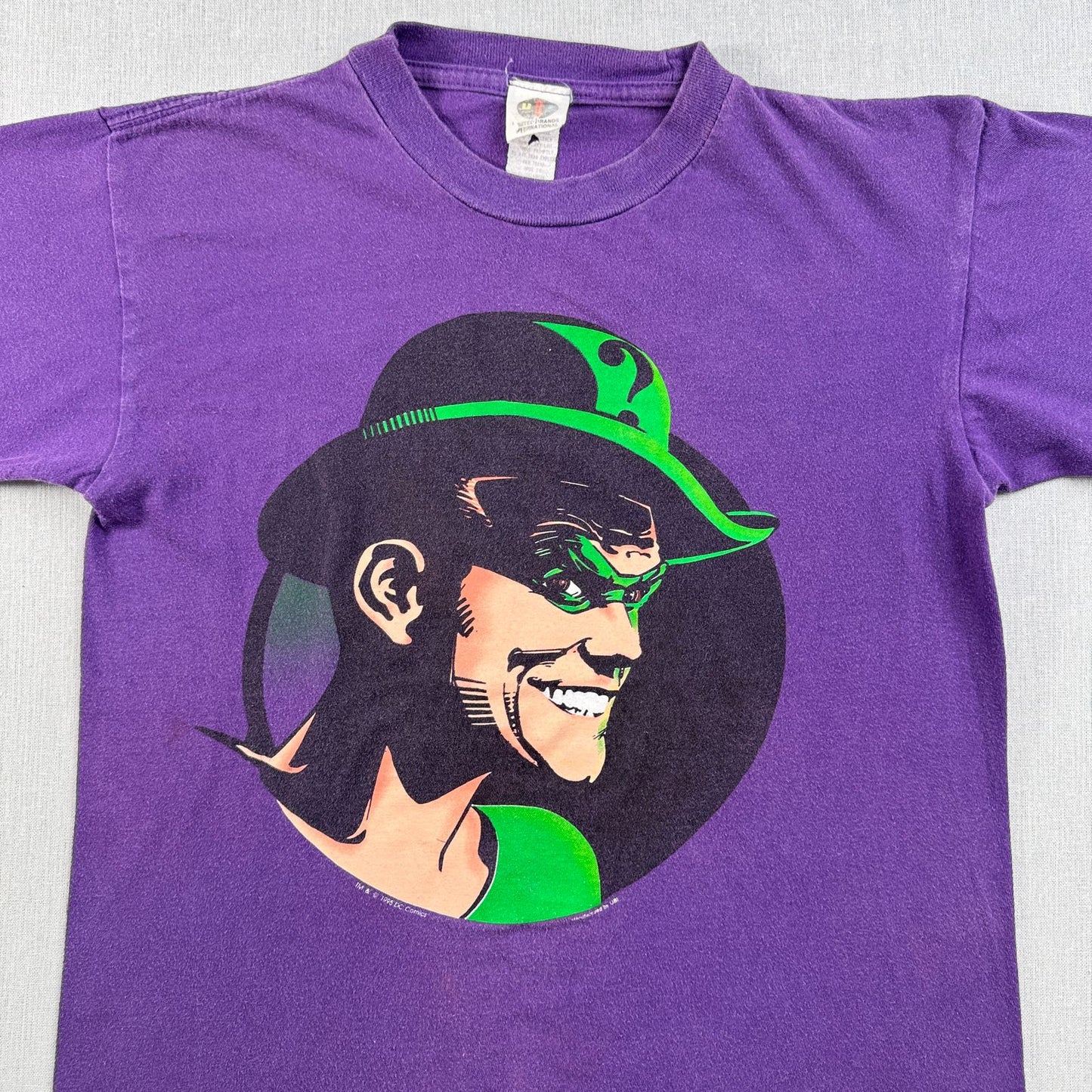 90s バッドマン batman forever 1995 リドラー DCコミックス キャラクター 紫 Tシャツ m-u-2505-048