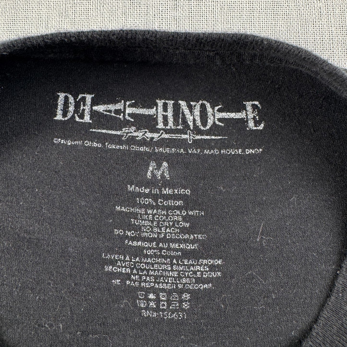 00s DEATH NOTE デスノート エル りんご Tシャツ 映画T 黒 M m-u-2505-051