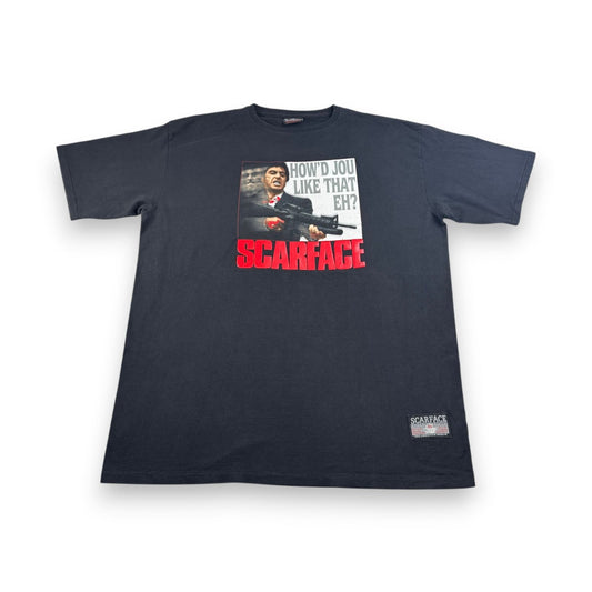 00s スカーフェイス SCAREFACE USA製 Tシャツ 映画T 黒 HOW'D JOU LIKE THAT EH? 3XL m-u-2505-052