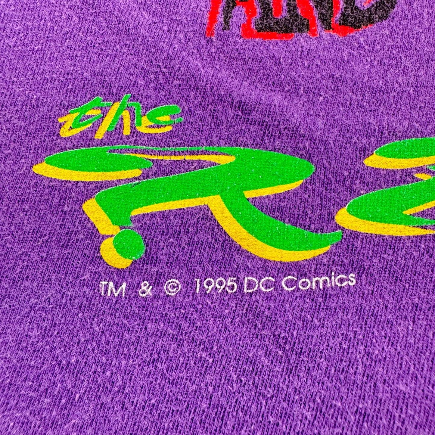 90s バッドマン batman forever 1995 リドラー DCコミックス キャラクター 紫 Tシャツ m-u-2505-048