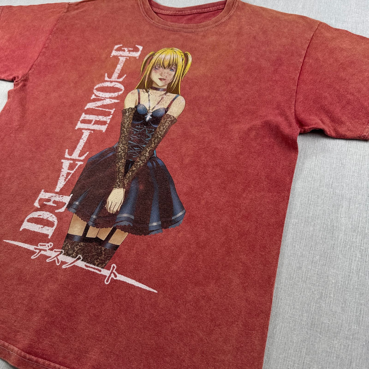 00s DEATH NOTE デスノート ミサミサ Tシャツ 映画T 赤 タイダイ M m-u-2505-053