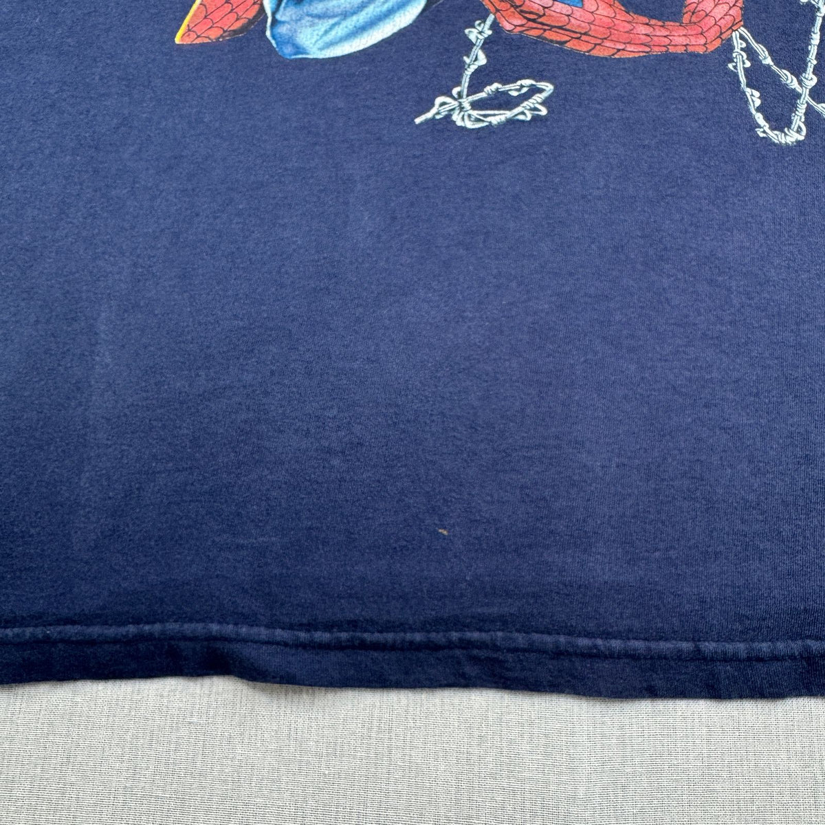 90s スパイダーマン Tシャツ USA製 changes XL 紺 ネイビー 映画T アメコミ spiderman シングルステッチ m-u-2505-055