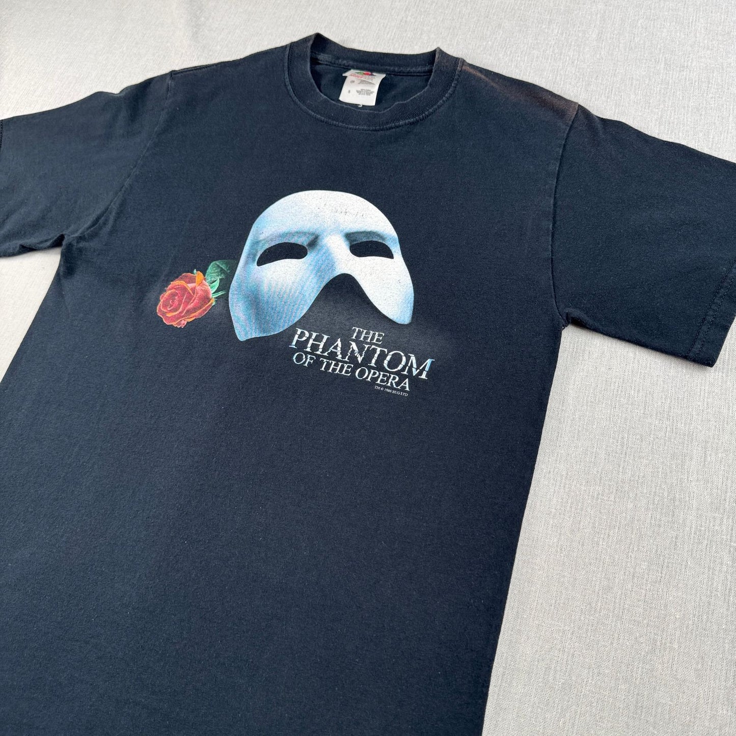 1986コピーライト オペラ座の怪人 Tシャツ 黒 S m-x-2505-001