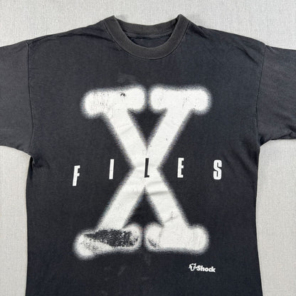 90s X-FILES エックスファイル 映画T Tシャツ シングルステッチ 黒 m-x-2505-002