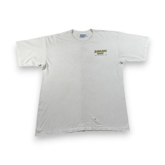 90s JURASSIC PARK ジュラシックゴルフ ジュラシックパーク 白 USA製 Tシャツ XL m-x-2505-009