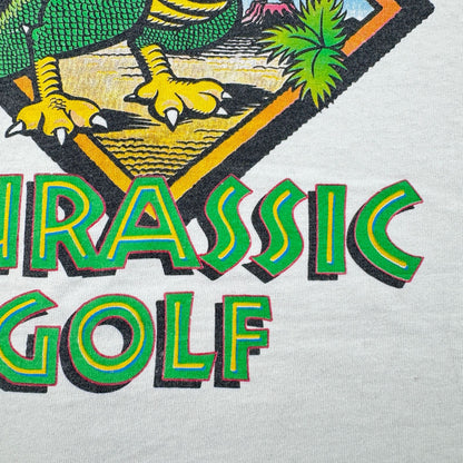 90s JURASSIC PARK ジュラシックゴルフ ジュラシックパーク 白 USA製 Tシャツ XL m-x-2505-009