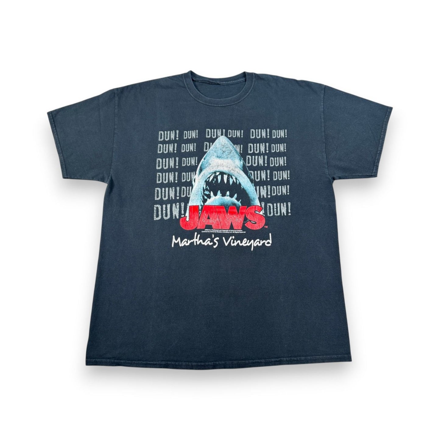 JAWS ジョーズ Tシャツ 映画 鮫 黒 ユニバーサル m-x-2505-014