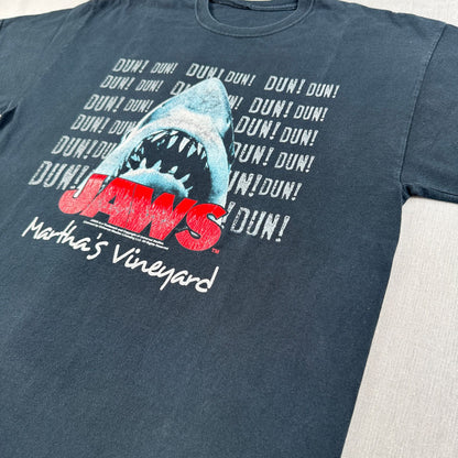 JAWS ジョーズ Tシャツ 映画 鮫 黒 ユニバーサル m-x-2505-014