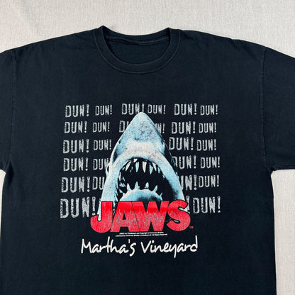 JAWS ジョーズ Tシャツ 映画 鮫 黒 ユニバーサル m-x-2505-014
