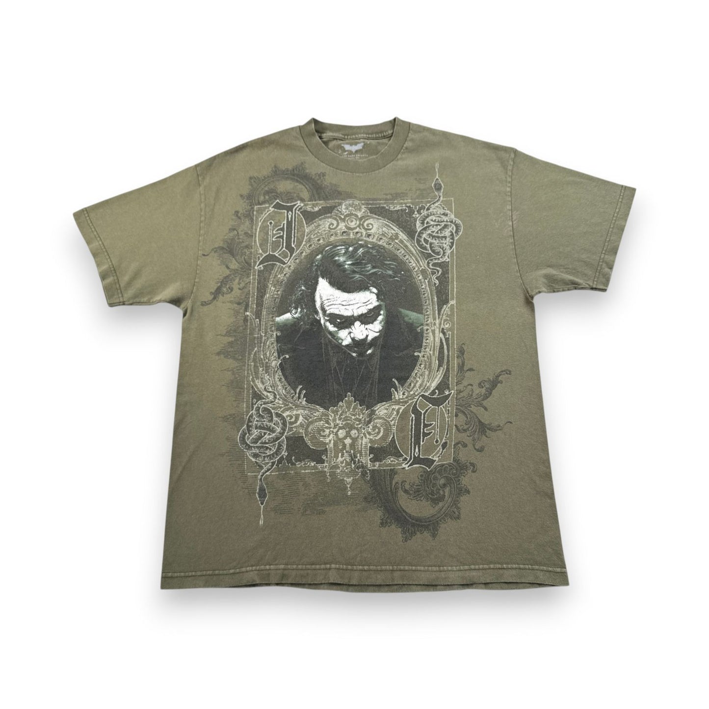 00s ジョーカー JOKER Tシャツ カーキ 映画T XL m-x-2505-015