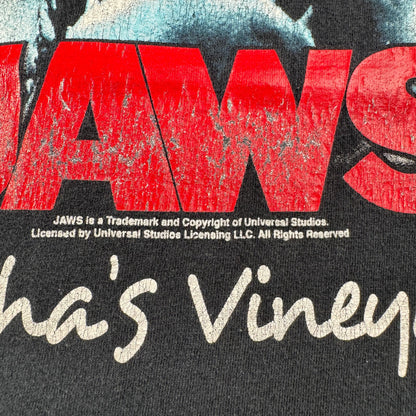 JAWS ジョーズ Tシャツ 映画 鮫 黒 ユニバーサル m-x-2505-014