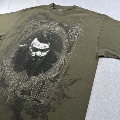 00s ジョーカー JOKER Tシャツ カーキ 映画T XL m-x-2505-015