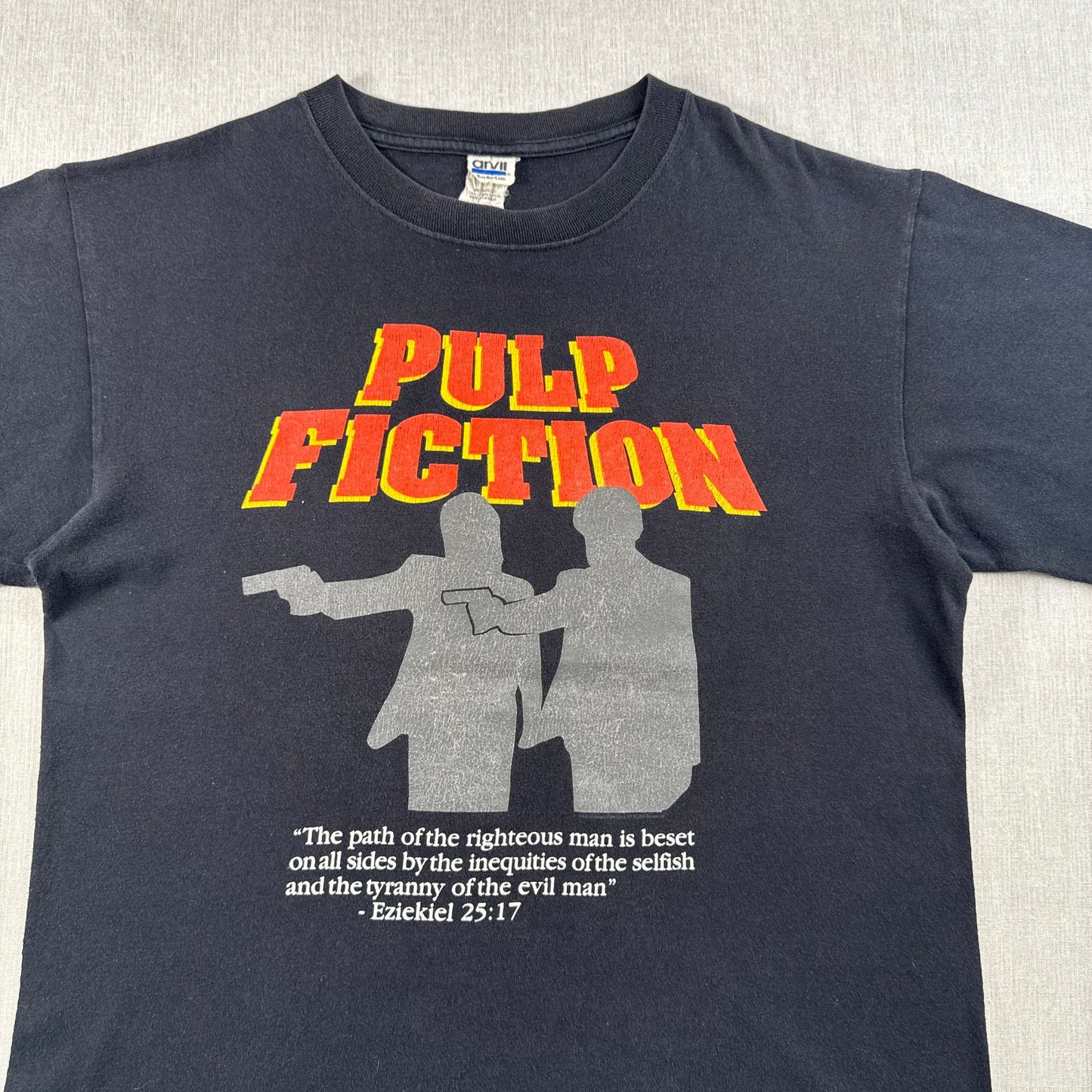 00s PULP FICTION パルプフィクション 映画 Tシャツ 黒 タランティーノ コピーライト M m-x-2505-018