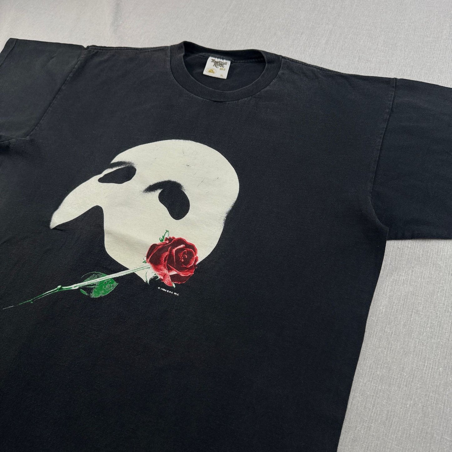 80s 90s オペラ座の怪人 USA製 蓄光 Tシャツ 黒 XL テネシーリバー シングルステッチ m-x-2505-029