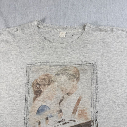 90s TITANIC タイタニック 映画 Tシャツ グレー m-x-2505-030