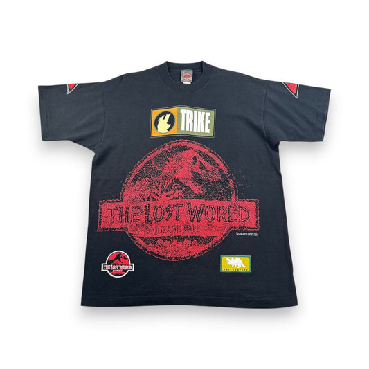 90s ジュラシックパーク the lost world ロストワールド 映画T Tシャツ Jurassic Park USA製 L シングルステッチ m-x-2505-033