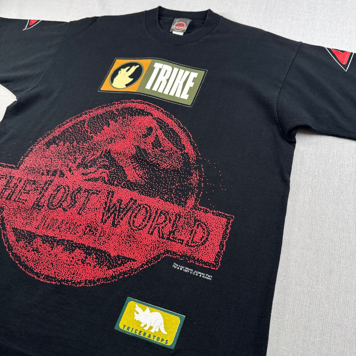 90s ジュラシックパーク the lost world ロストワールド 映画T Tシャツ Jurassic Park USA製 L シングルステッチ m-x-2505-033