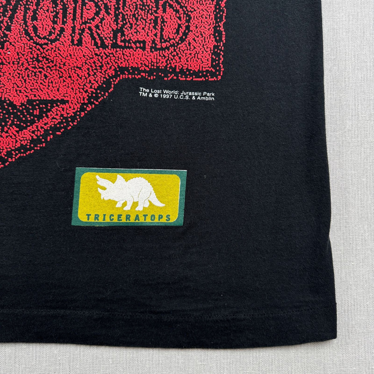 90s ジュラシックパーク the lost world ロストワールド 映画T Tシャツ Jurassic Park USA製 L シングルステッチ m-x-2505-033