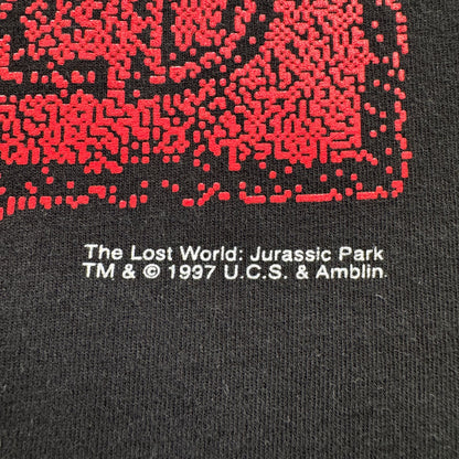 90s ジュラシックパーク the lost world ロストワールド 映画T Tシャツ Jurassic Park USA製 L シングルステッチ m-x-2505-033