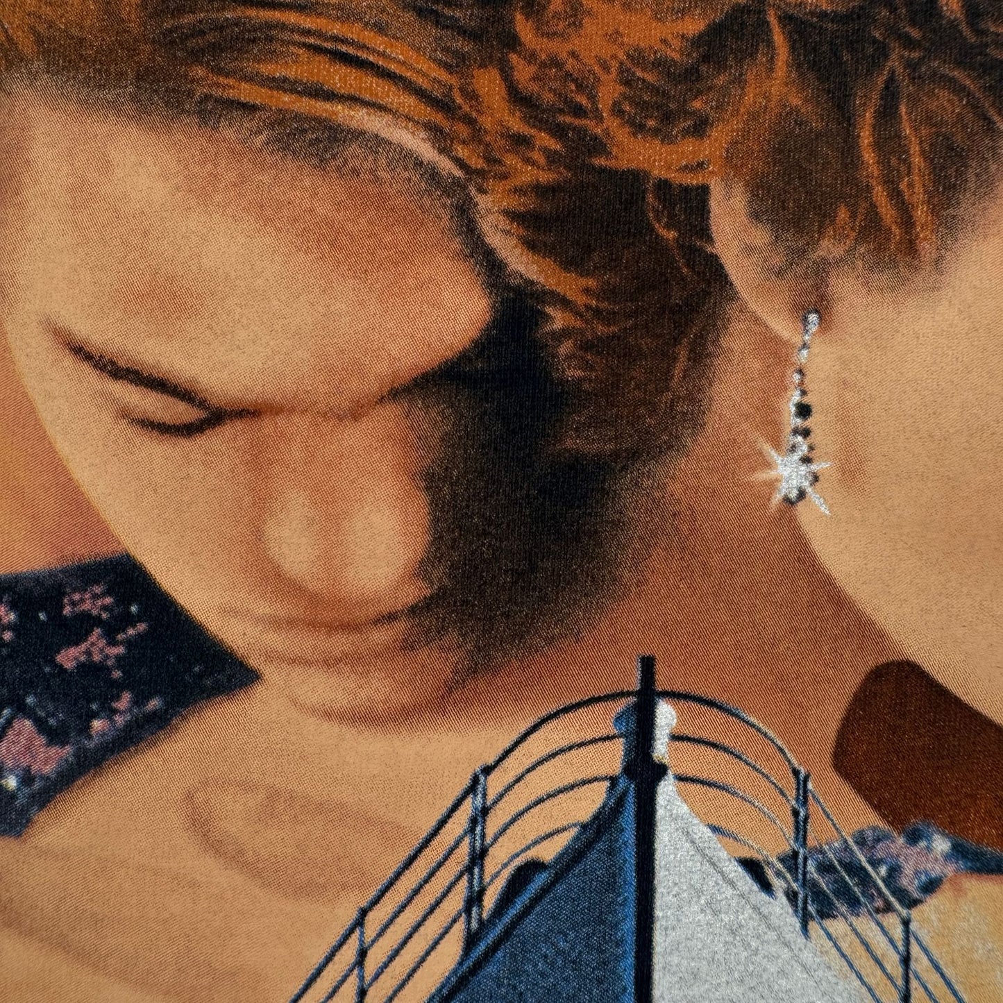 美品 90s TITANIC タイタニック 映画 Tシャツ ネイビー 特大 コピーライト 1998 m-x-2505-036