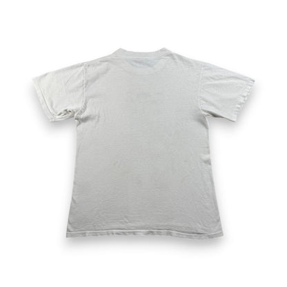 90s フランス 女 アートT Tシャツ ONEITA 白 mode's de vie a-u-2505-090