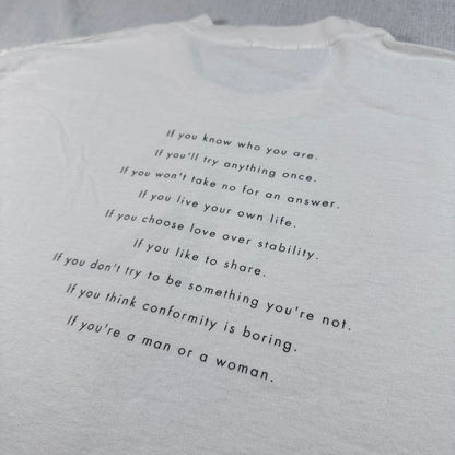 90s Calvin Klein カルバンクライン USA製 Tシャツ メッセージ 白 XL br-000010