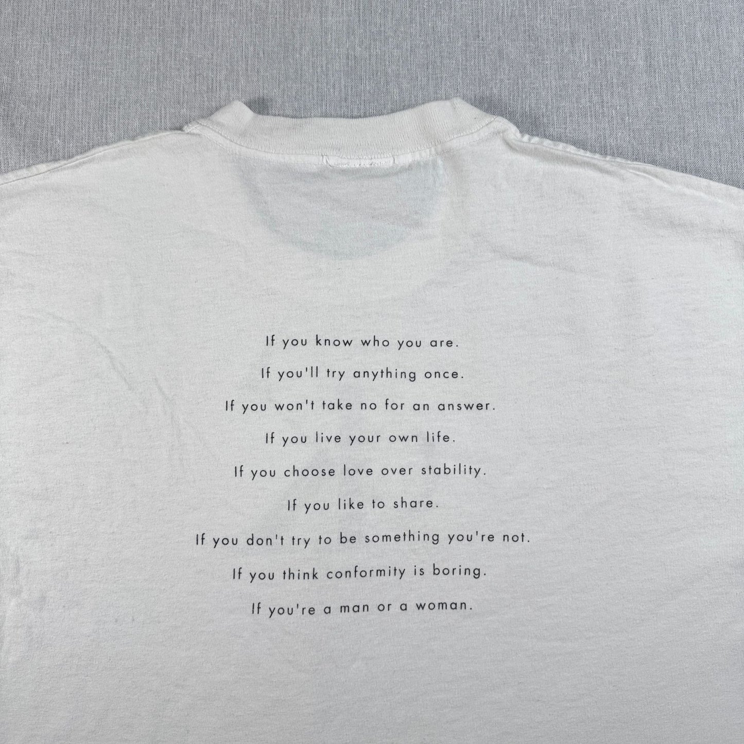 90s Calvin Klein カルバンクライン USA製 Tシャツ メッセージ 白 XL br-000010