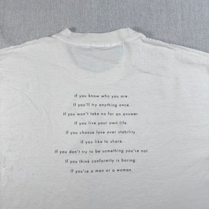 90s Calvin Klein カルバンクライン USA製 Tシャツ メッセージ 白 XL br-000010