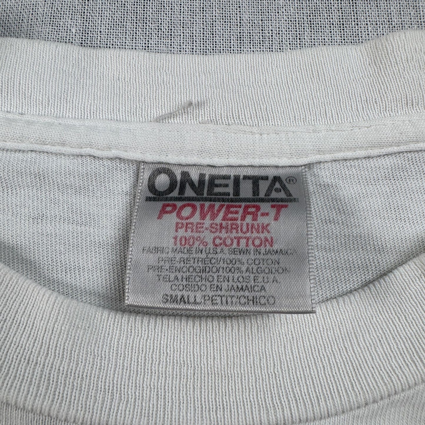90s フランス 女 アートT Tシャツ ONEITA 白 mode's de vie a-u-2505-090
