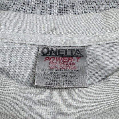 90s フランス 女 アートT Tシャツ ONEITA 白 mode's de vie a-u-2505-090