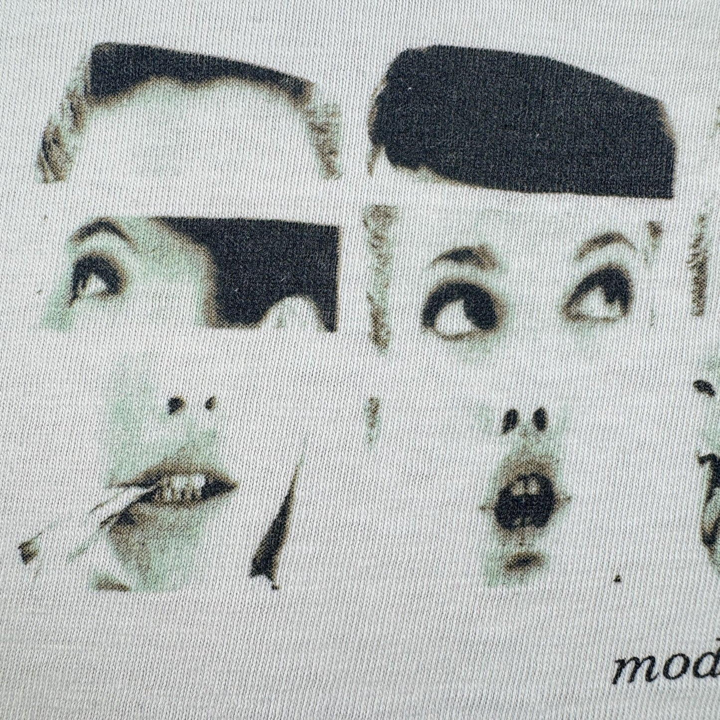 90s フランス 女 アートT Tシャツ ONEITA 白 mode's de vie a-u-2505-090
