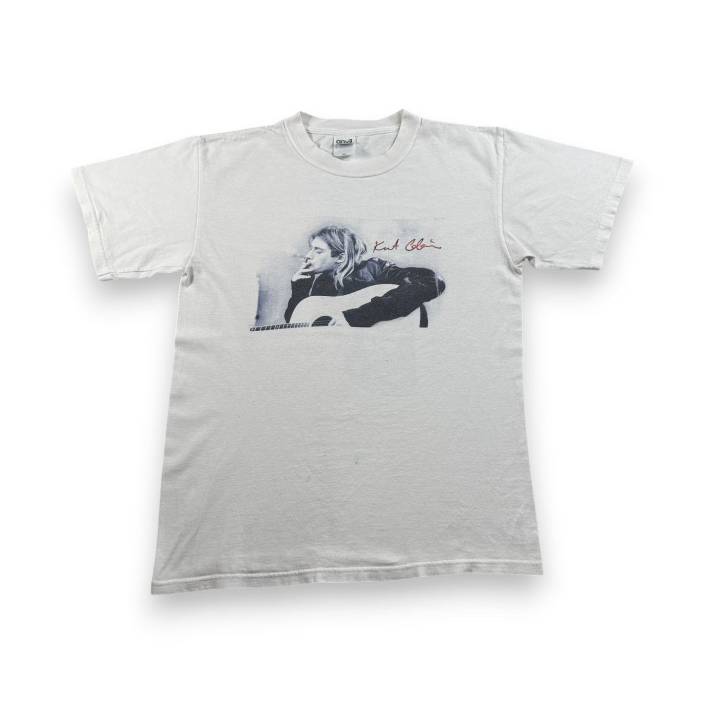 00s カートコバーン Kurt Cobain Nirvana ニルヴァーナ Tシャツ バンドT 白 anvil M c2003 ba-t-2505-034