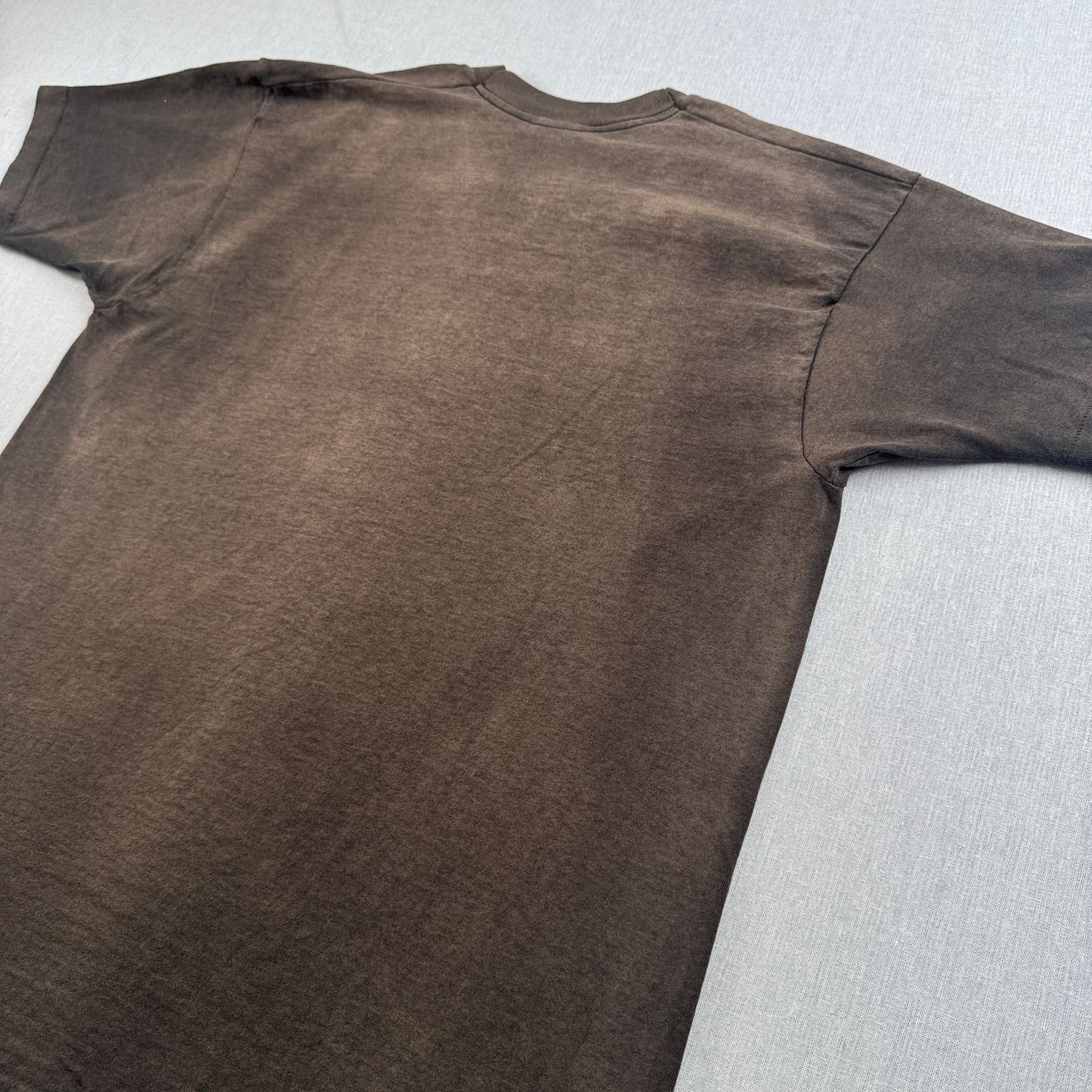 80s コーヒー カフェ Tシャツ DEATH BEFORE DECAF 黒 XL c1987 フェード 鬼フェード シングルステッチ co-x-2505-006