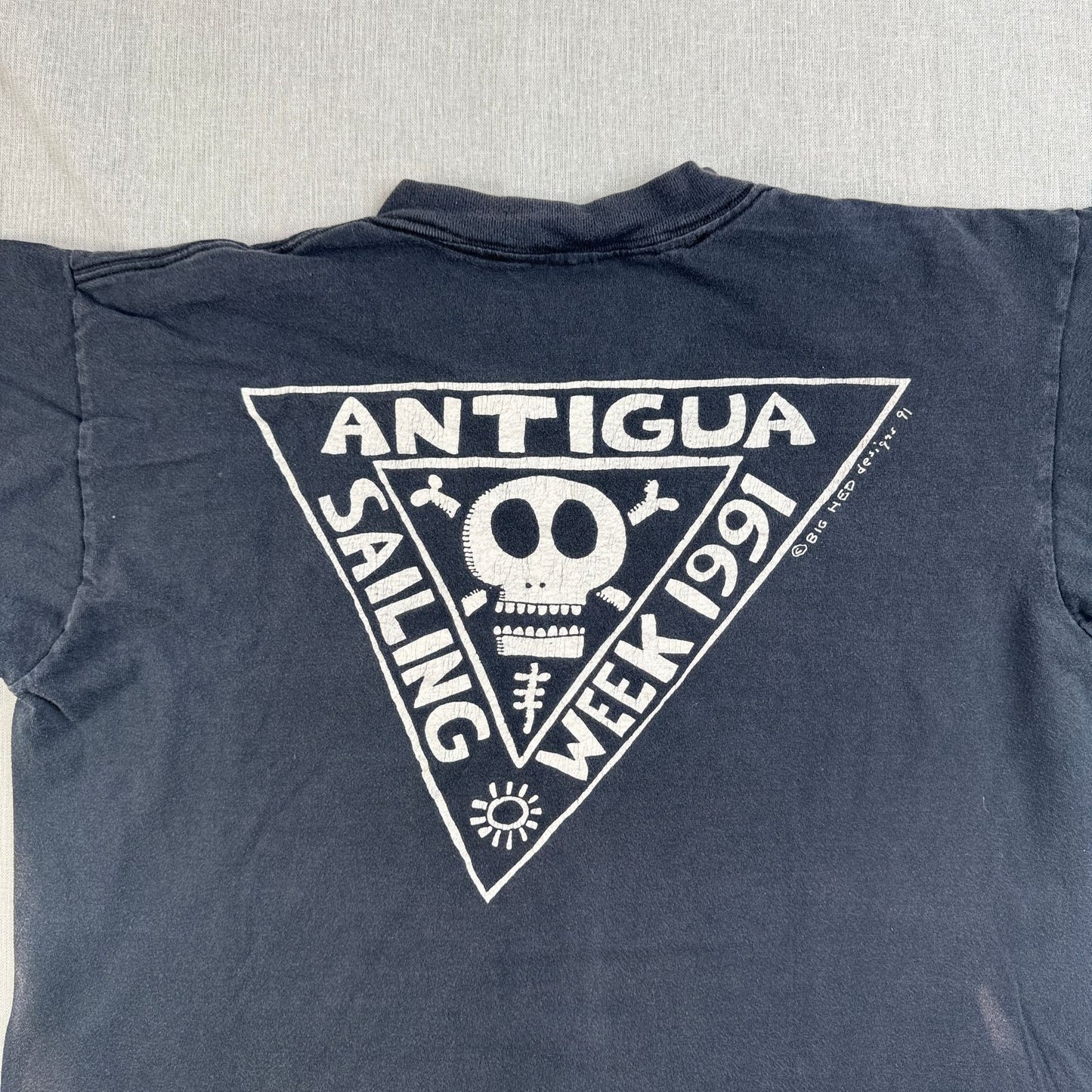 90s BIGHED ビッグヘッド アートT Tシャツ ドクロ フェード a-u-2505-014
