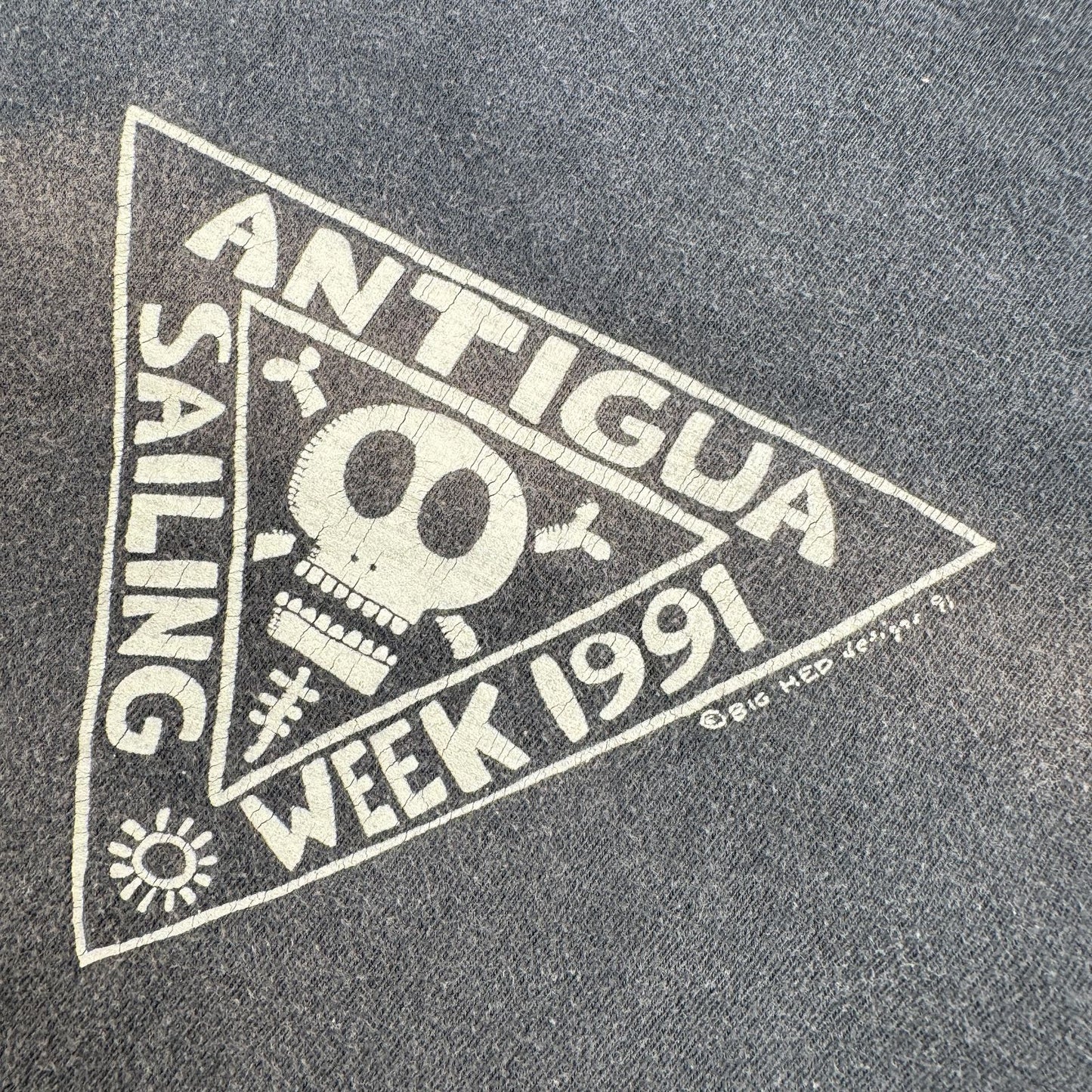 90s BIGHED ビッグヘッド アートT Tシャツ ドクロ フェード a-u-2505-014