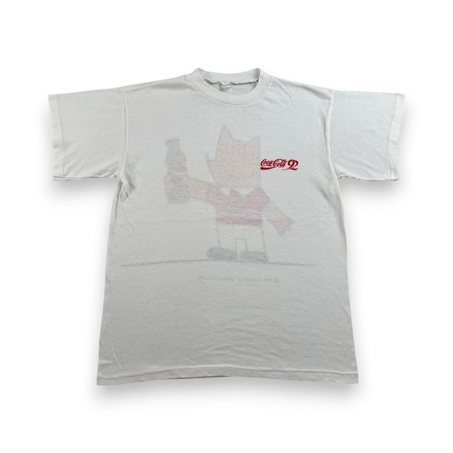 80s バルセロナオリンピック コカコーラ プロモT Tシャツ 1988 オリンピック 白 スペイン製 coca cola シングルステッチ co-u-2505-016