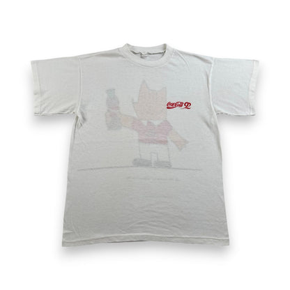 80s バルセロナオリンピック コカコーラ プロモT Tシャツ 1988 オリンピック 白 スペイン製 coca cola シングルステッチ co-u-2505-016