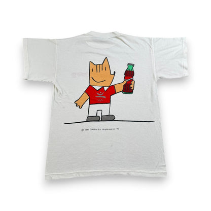 80s バルセロナオリンピック コカコーラ プロモT Tシャツ 1988 オリンピック 白 スペイン製 coca cola シングルステッチ co-u-2505-016