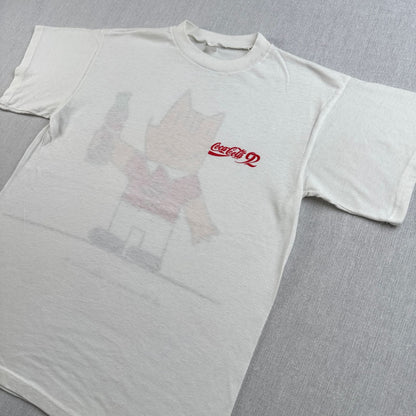 80s バルセロナオリンピック コカコーラ プロモT Tシャツ 1988 オリンピック 白 スペイン製 coca cola シングルステッチ co-u-2505-016