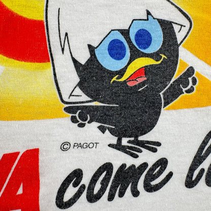 80s 90s pagot AVA カリメロ Tシャツ 白 キャラ シングルステッチ Tony Pagot 漫画 co-u-2505-014