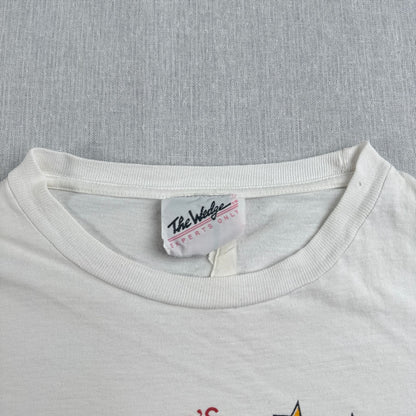 80s 90s マクドナルド 企業T Tシャツ ロックンロール McDonalds Chicago Rock & Roll 白 シングルステッチ co-x-2505-007