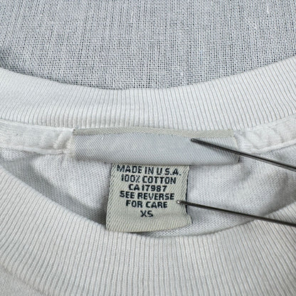 90s バナナリパブリック USA製 Tシャツ アートT トカゲ Banana Republic 白 シングルステッチ ポケT ポケット 胸ポケット XS br-x-2505-005