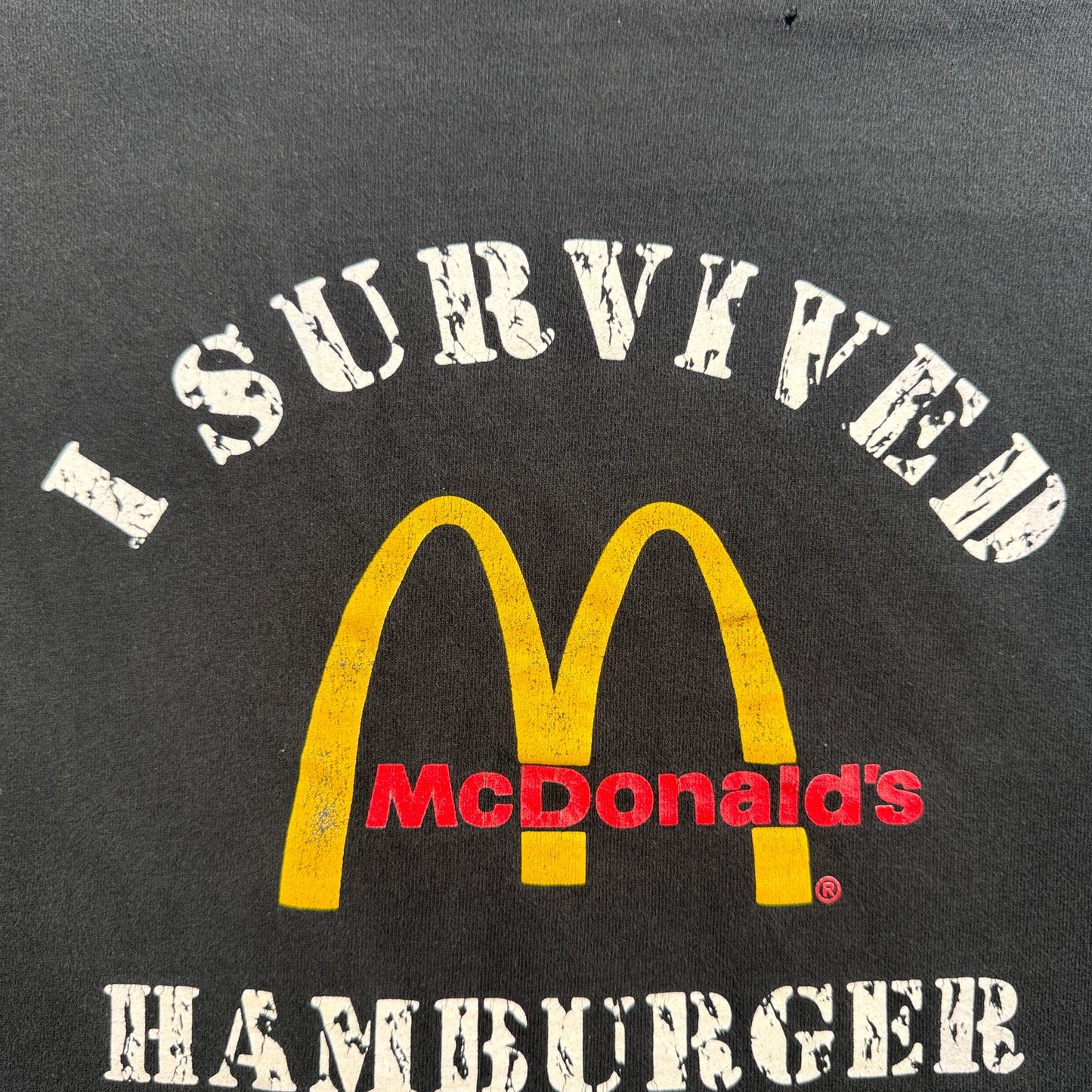 90s マクドナルド 企業T Tシャツ 黒 ハンバーガー McDonalds 黒 シングルステッチ co-x-2505-008