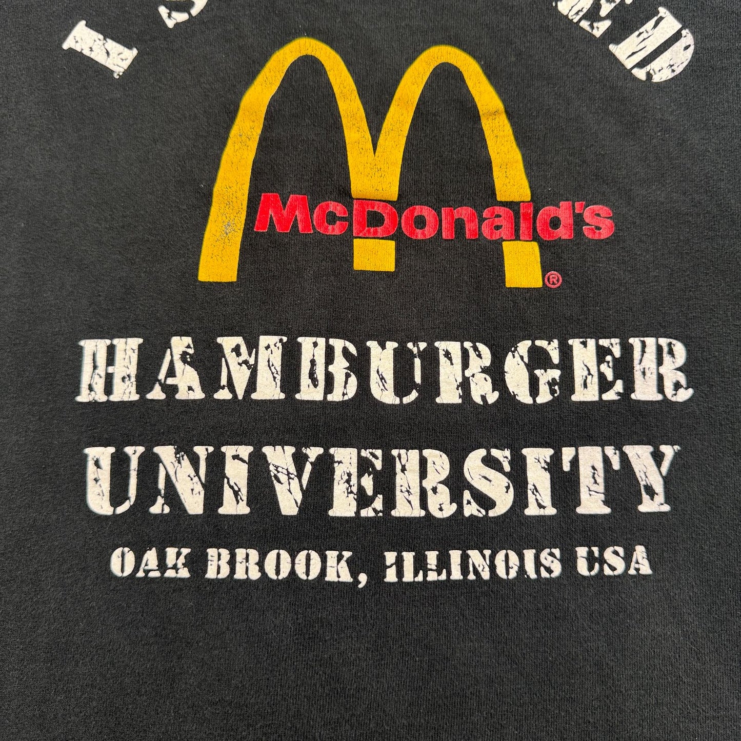 90s マクドナルド 企業T Tシャツ 黒 ハンバーガー McDonalds 黒 シングルステッチ co-x-2505-008