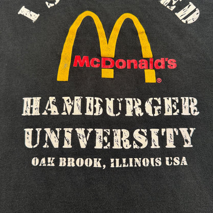 90s マクドナルド 企業T Tシャツ 黒 ハンバーガー McDonalds 黒 シングルステッチ co-x-2505-008