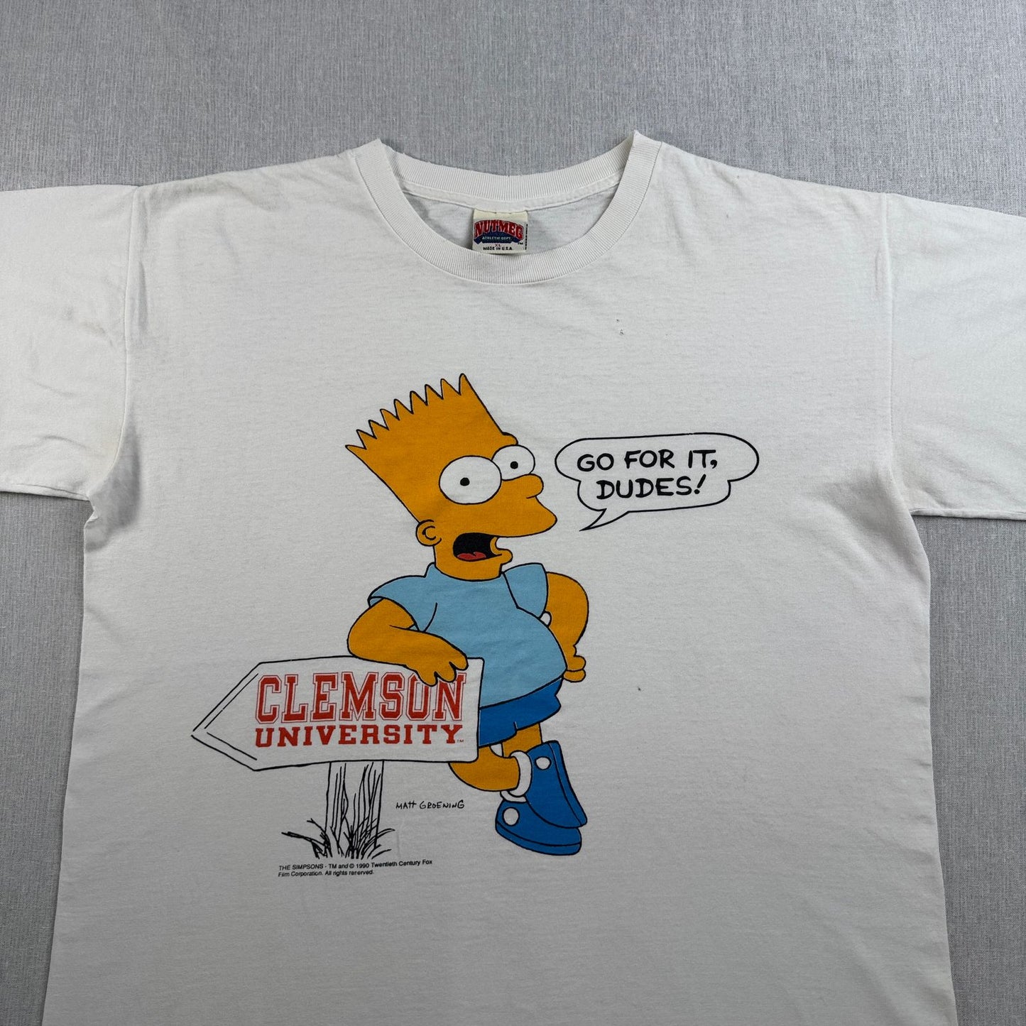 90s USA製 Simpsons シンプソンズ USA製 白 Tシャツ ch-t-2505-007