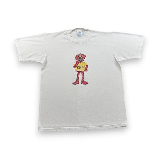 90s エルモ elmo Tシャツ 白 USA製 セサミストリート シングルステッチ ch-u-2505-073